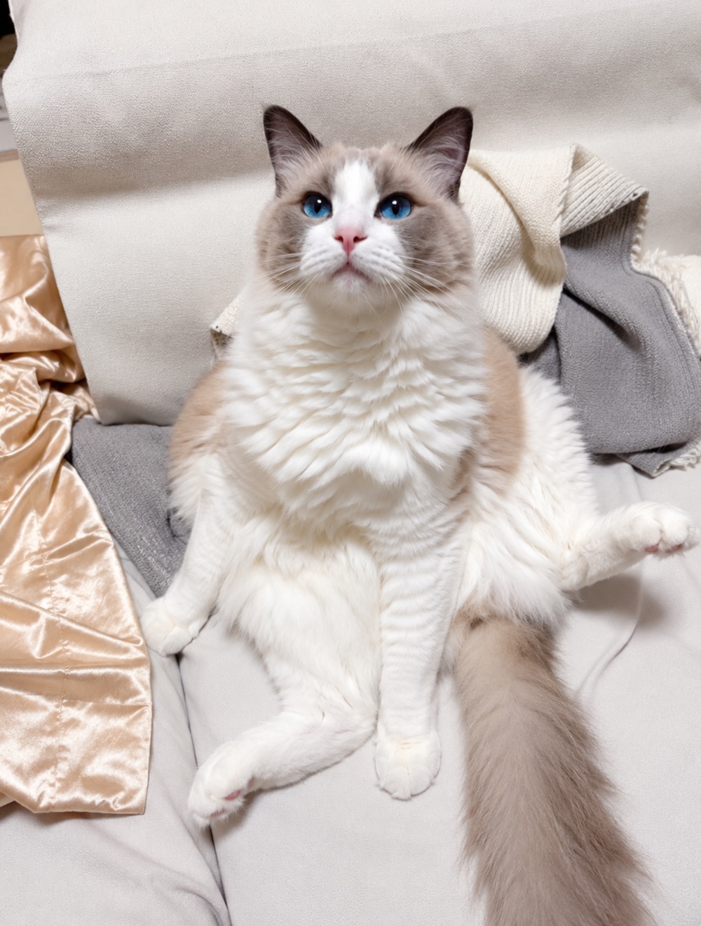 室内でくつろぐ我が家の猫